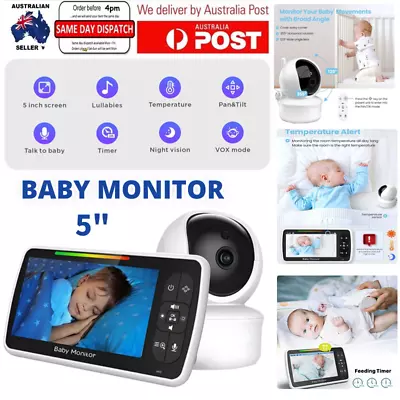 5  Wireless Baby Monitor Audio Talk Night Vision Surveillance Safety Camera AU • $126.88
