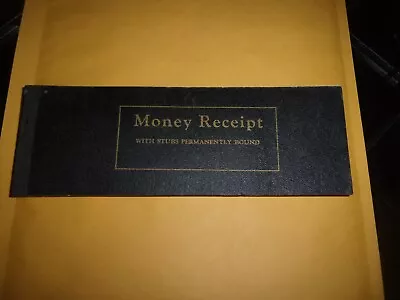 Vintage Money Receipts With Stubs Permanently Bound Booklet • $8