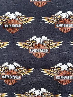 $27.95 • Buy Harley Davidson Motor Cycles 100% Cotton Fabric 1 Yard NEW 54” Wide