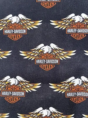 Harley Davidson Motor Cycles 100% Cotton Fabric 1/4 Yard Increments NEW 54” Wide • $9.77