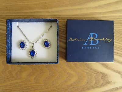 £6.75 • Buy Adrian Buckley AB  Pendant & Chain Necklace & Earrings Boxed
