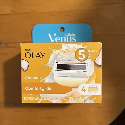 Gillette Venus With Olay Comfortglide Womens Razor Blade Refills Coconut 4 Ct • $17.88