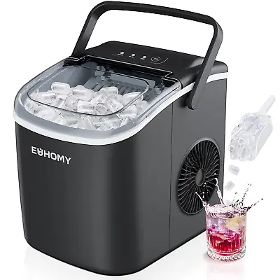 Ice Maker Machine With Handle Countertop 26Lbs In 24Hrs Portable (Black) • $111.57