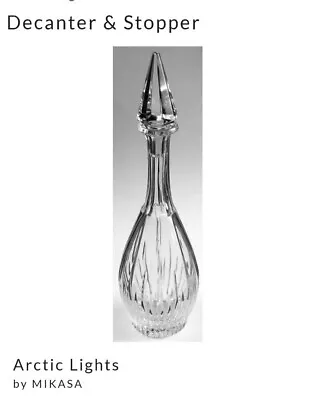 Arctic Lights Decanter And Glasses Mikasa Crystal • $396