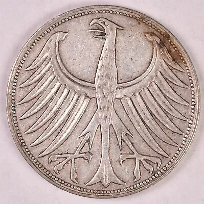 1958 Germany 5 Deutsche Mark 11.2g Silver 0.625  • $7.99