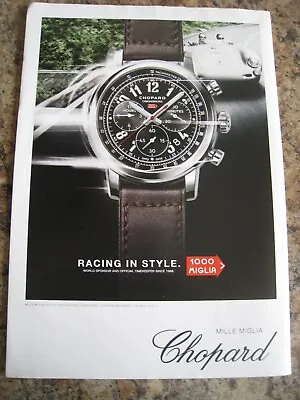 £2.79 • Buy Mille Miglia Chopard Watch Racing In Style Chronometer Race Advert A4 File 34