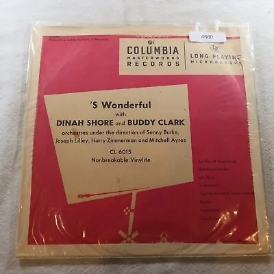 Dinah Shore And Buddy Clark S Wonderful   Record Album Vinyl LP • $7.77