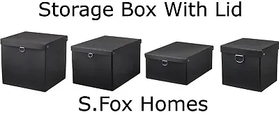 £8.99 • Buy Ikea Storage Box With Lid Black NIMM Available In Different Sizes  NEW 
