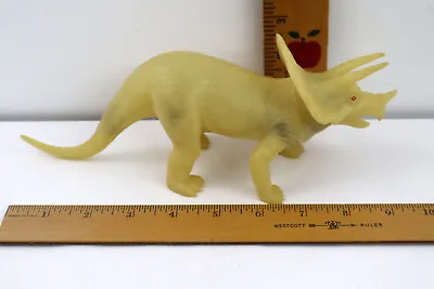 Vintage Glow-in-the-Dark Triceratops 10” Dinosaur Figure 1987 Toy • $15.99