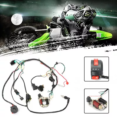 Wiring Harness Wire Loom CDI Ignition Kit For 50 70 90CC 110CC ATV Electric Quad • $29.99