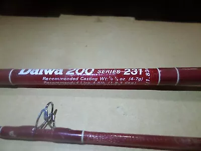Vintage Daiwa 200 Series 231 6 FT 2pc Casting Rod With Pistol Grip Rare Rod • $89.99