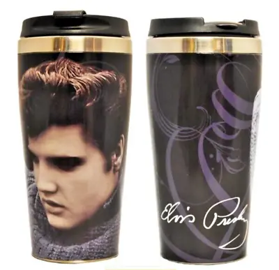 Elvis Presley Travel Mug/Thermos-Steel-Leak-Proof 16oz - Quality Gift Idea - NIB • $16.12
