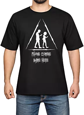 Personalised Phone Zombie T Shirt Phone Zombie T Shirt Personalised T Shirt • £16.95