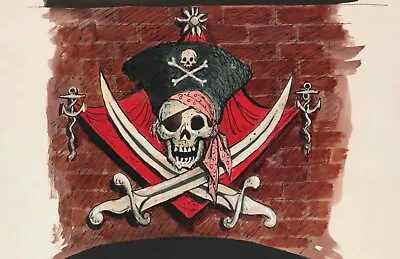 Marc Davis Pirates Of The Caribbean Skeleton Mascot Sign Disney Sketch Print • $19.49