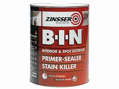 £22.33 • Buy Zinsser BIN Primer Sealer Stain Killer Odour Blocking Paint Shellac - All Sizes 