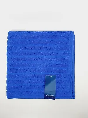 £12.99 • Buy Christy Prism Blue Velvet Bath Mat 100% Cotton 60 X 60cm