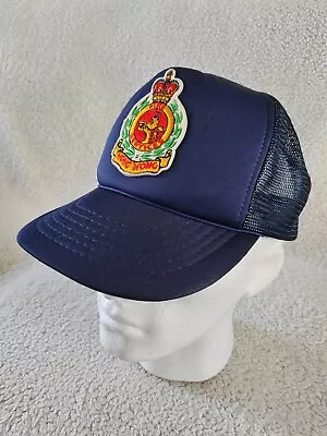 Vintage 80s 90s Hong Kong Fire Service Men's Trucker Snapback Hat Cap One Size • £29.99