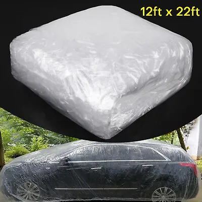 Universal Clear Plastic Disposable Car Full Cover Weatherproof Protector 22FT • $17.99