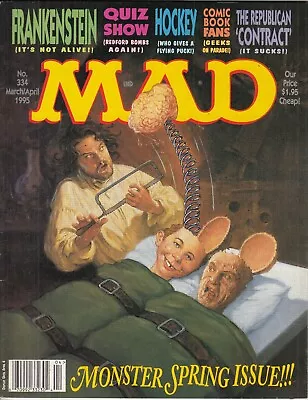 MAD #334 March/April 1995 Monster Spring Issue / Frankenstein / Quiz Show / MAD  • $7.99