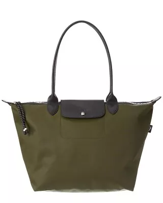 Longchamp Le Pliage Energy Large Canvas & Leather Tote Women's Green • $209.99