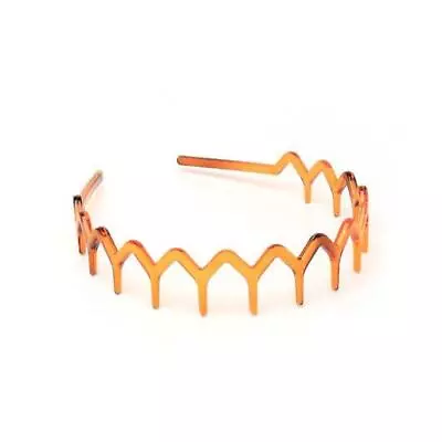 Toothed Alice Band Tort Brown Plastic Sharks Zig Zag Hair Band Headband • £5.62