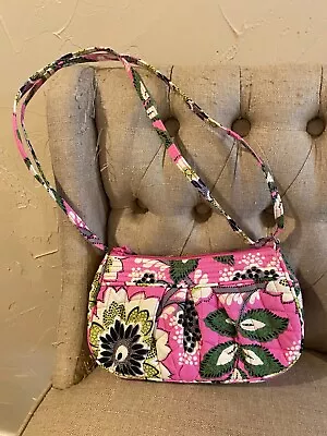 Vera Bradey Purse Bag Frannie Crossbody PRISCILLA PINK Floral Green • $12.22