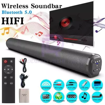 Wireless Surround Sound Bar 4 Speaker System BT Subwoofer TV Home Theater Remote • $28.99