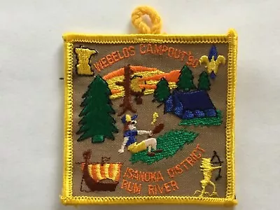 1990 Viking Council Isanoka District Webelos Campout Pocket Patch Rum River • $4.75