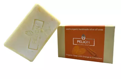 Greek Extra Virgin Olive Oil Handmade Soap Orange & Cinnamon Scented 2-20 Bars • £72.84