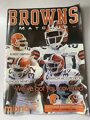 Browns Matchup Magazine Sunday October 3 2004 • $15