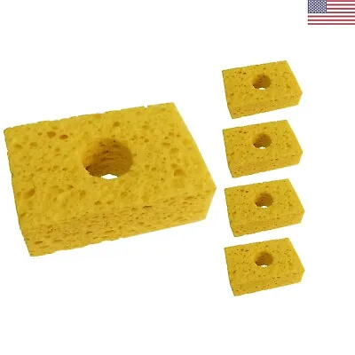 Yellow Soldering Sponge - 5 Pack For Soldering Irons & Metcal MX Series • $16.99