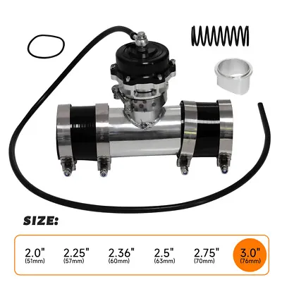 50MM 35PSI Boost V-Band Turbo Blow Off Valve BOV + 3  Flange Tube Pipe Hose Kit • $104.50