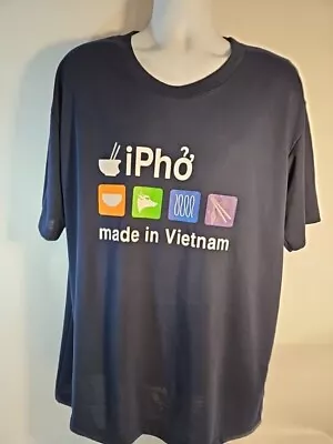 Authentic Vietnam Tourist Novelty Tshirt  IPHO'  Made In Vietnam Navy Blue Sz 4x • $14.50