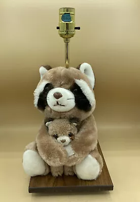 ADI Raccoon Mother & Baby Nursery Table Lamp Plush 16” California Stuffed Toy • $39.99