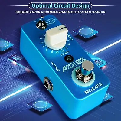 Mooer Pitch Guitar Effect Pedal Harmony Pitch Shift Detune 3 Effects True Bypass • $54.99