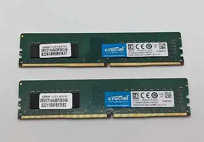 Crucial 32GB (2 X 16GB) DDR4 2400MHz UDIMM 1.2V CL17 (CT16G4DFD824A.C16FDD1) • $49.99