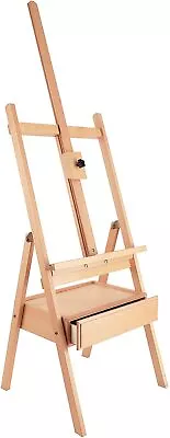 190cm Wooden Studio Easel W/Drawer - Adjustable Art/Craft Painting Canvas Stand • £77.99
