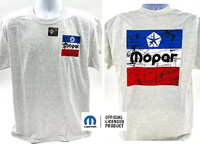 Ash T-Shirt W/ Large Red White & Blue 1972 Mopar Logo / Emblem (Licensed) • $17.99