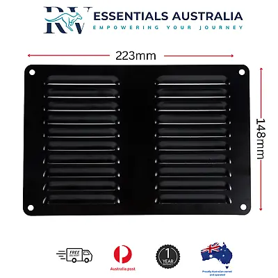 Ventilation Grill Louvre Black 233mm X 148mm Caravan Rv Motorhome Air Vent Parts • $21.85