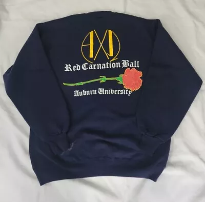 $25.49 • Buy Vintage 1990 Alpha Chi Omega Sorority Sweatshirt Auburn XL Red Coronation Ball 