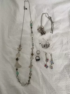 Butterfly Jewellery Bundle Necklaces Earrings Rings Accessorize • £3