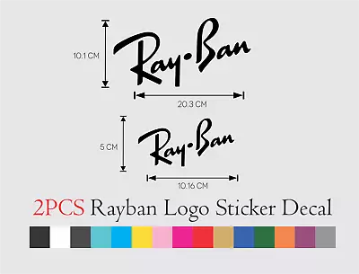 2 PCS RAY BAN Logo Truck Car Window Vinyl Sticker / Toolbox Decal 4/8 INCH SET • $28.94