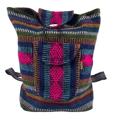 MOLINA Backpack Knapsack Baja Rug Rasta Aztec Navajo Southwestern Boho • $19.79