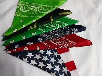 Lot Of 6 PCS COLOR Bandana Face Mask Wrap Paisley Head Scarf • $11.99