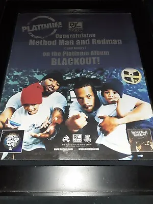 Method Man/Redman Blackout Rare Original Promo Poster Ad Framed! • $55.80