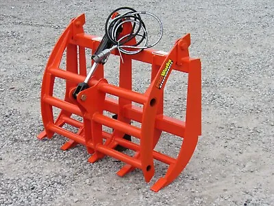 48  Compact Tractor Root Rake Clam Grapple Attachment Skid Steer Quick Attach • $1649.99