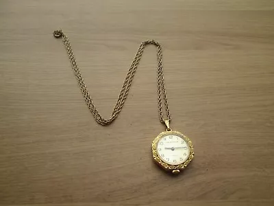 Vintage Mechanical Hand Wind Jw Benson 17 Jewels Pendant Watch Good Timekeeper • £6.50