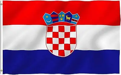 5X3FT Croatia Flag Large Croatian National World Cup Football Sports Fan Support • £3.99