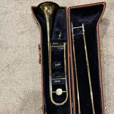 Vintage Martin Indiana Trombone With Nice Hard Case. No Major Dents. • $195