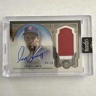 Greg Maddux 06/10  Three Color Patch Auto 2023 Topps Dynasty Baseball MLB Card • $299.99